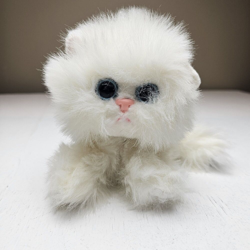 Tyco Kitty Kitty Kittens Snowball Plush White Cat Persian 1993 Vintage